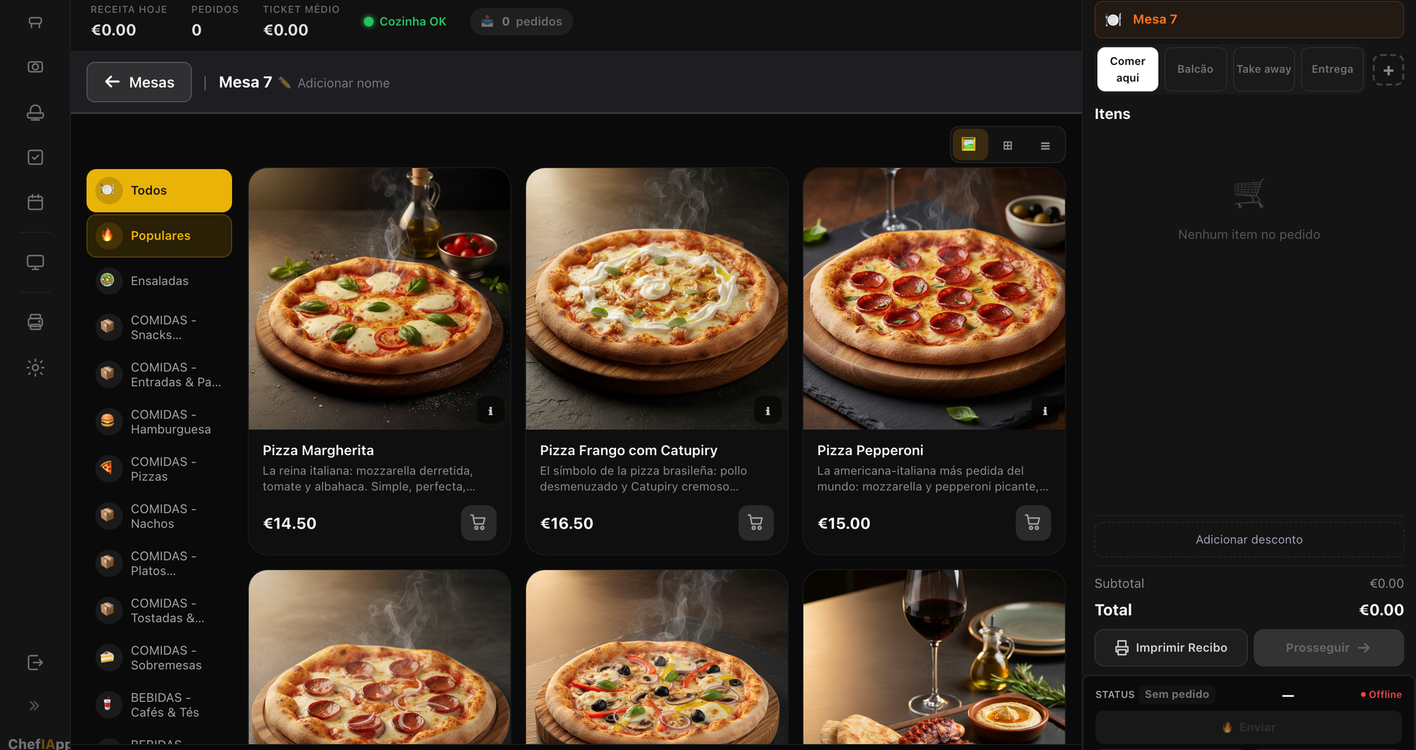 ChefIApp TPV — real point-of-sale screen, Sofia Gastrobar